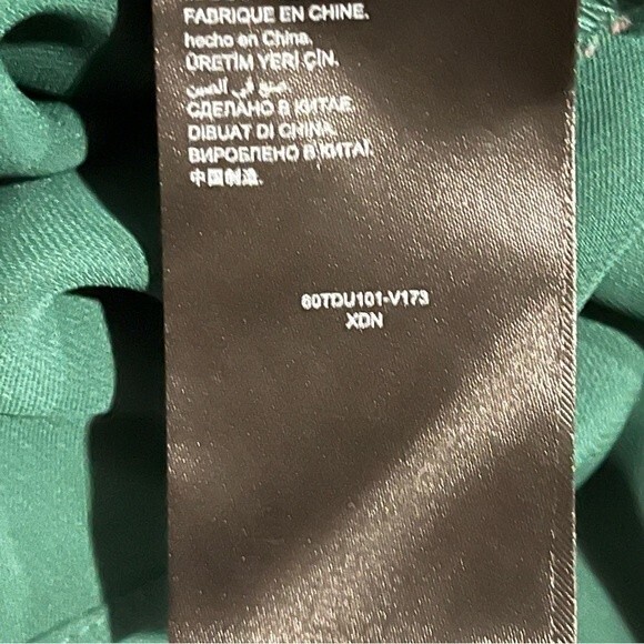 Bebe Green Ruffle Back High Neckline Flowy Long Sleeve Blouse Size XS - Picture 9 of 9